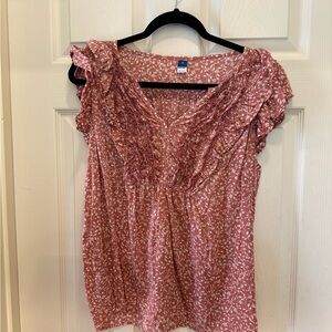 Old Navy Women's Pink Floral Top